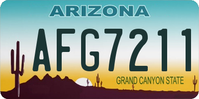 AZ license plate AFG7211