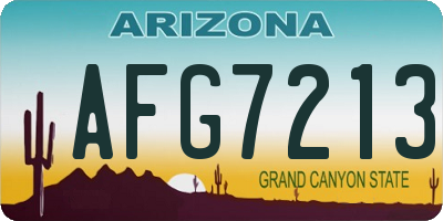 AZ license plate AFG7213