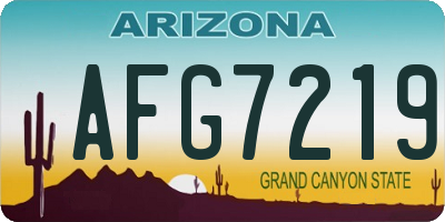 AZ license plate AFG7219
