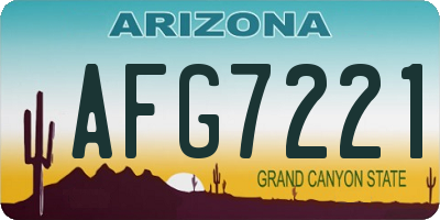 AZ license plate AFG7221