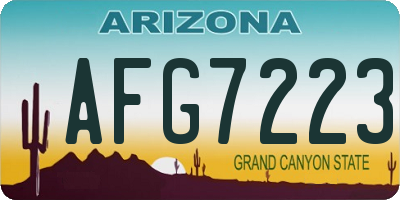 AZ license plate AFG7223