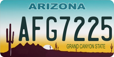 AZ license plate AFG7225