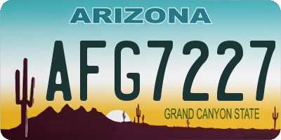 AZ license plate AFG7227