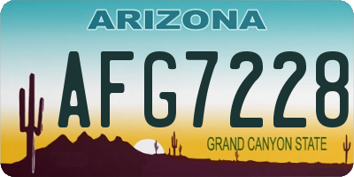 AZ license plate AFG7228