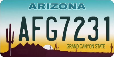 AZ license plate AFG7231
