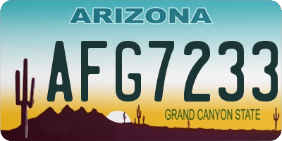 AZ license plate AFG7233