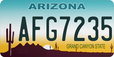 AZ license plate AFG7235
