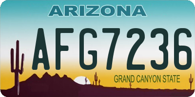 AZ license plate AFG7236