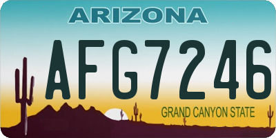 AZ license plate AFG7246