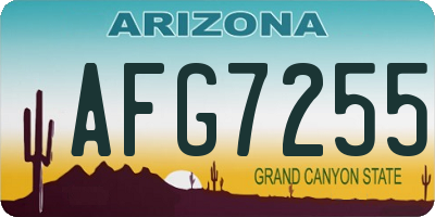 AZ license plate AFG7255
