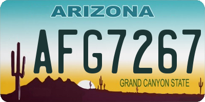 AZ license plate AFG7267