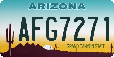 AZ license plate AFG7271