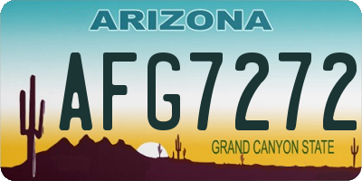 AZ license plate AFG7272