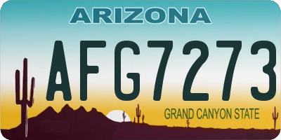 AZ license plate AFG7273