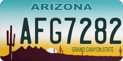 AZ license plate AFG7282
