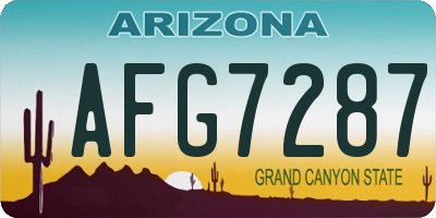 AZ license plate AFG7287