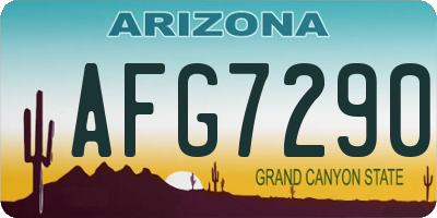 AZ license plate AFG7290