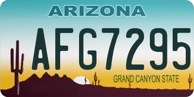 AZ license plate AFG7295