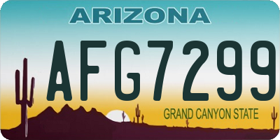 AZ license plate AFG7299