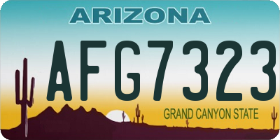 AZ license plate AFG7323