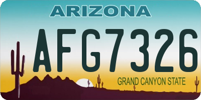AZ license plate AFG7326