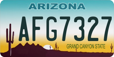 AZ license plate AFG7327