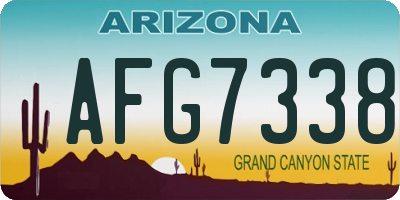 AZ license plate AFG7338