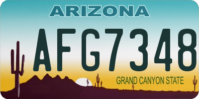AZ license plate AFG7348