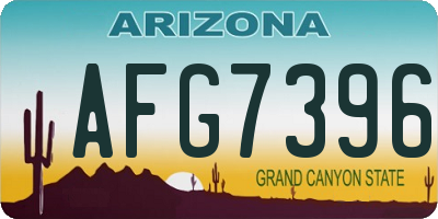 AZ license plate AFG7396