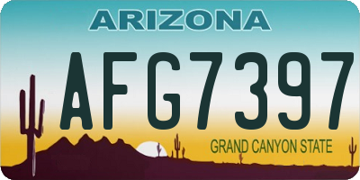 AZ license plate AFG7397