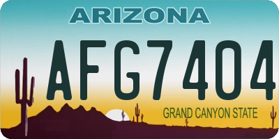 AZ license plate AFG7404