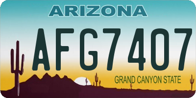 AZ license plate AFG7407