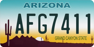 AZ license plate AFG7411
