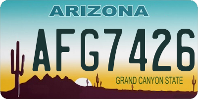 AZ license plate AFG7426