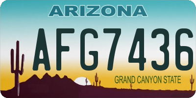 AZ license plate AFG7436