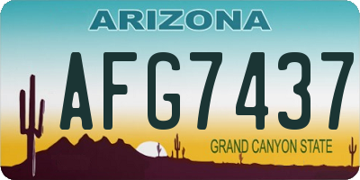 AZ license plate AFG7437