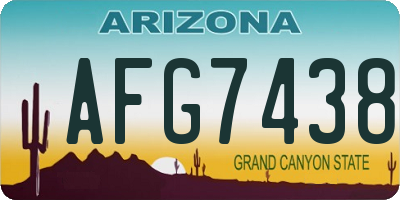 AZ license plate AFG7438