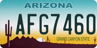 AZ license plate AFG7460
