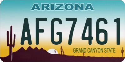 AZ license plate AFG7461