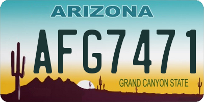AZ license plate AFG7471