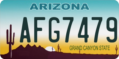 AZ license plate AFG7479