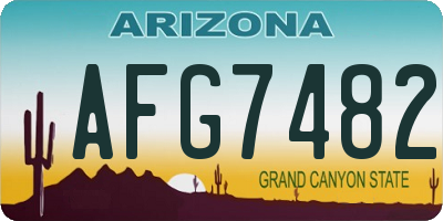 AZ license plate AFG7482