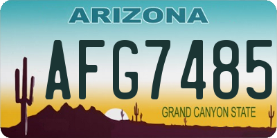 AZ license plate AFG7485
