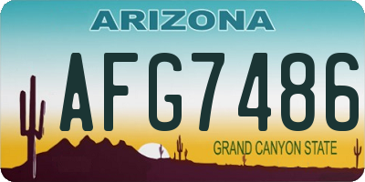 AZ license plate AFG7486