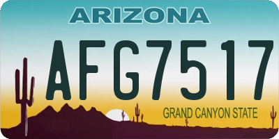 AZ license plate AFG7517