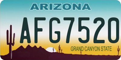 AZ license plate AFG7520