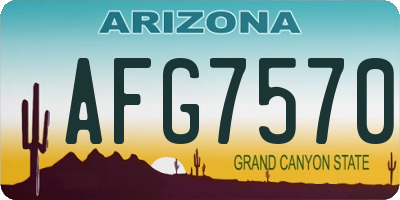 AZ license plate AFG7570