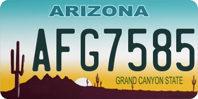 AZ license plate AFG7585