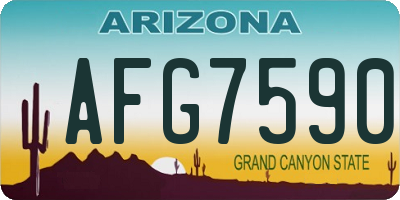 AZ license plate AFG7590
