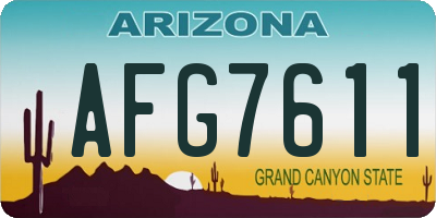 AZ license plate AFG7611